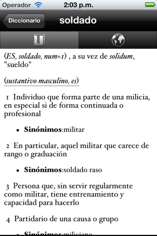 Spanish Dictionary screenshot 2