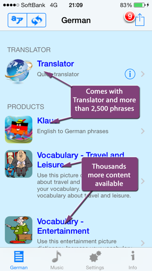 German - Talking English to German Translator and Phrasebook(圖1)-速報App