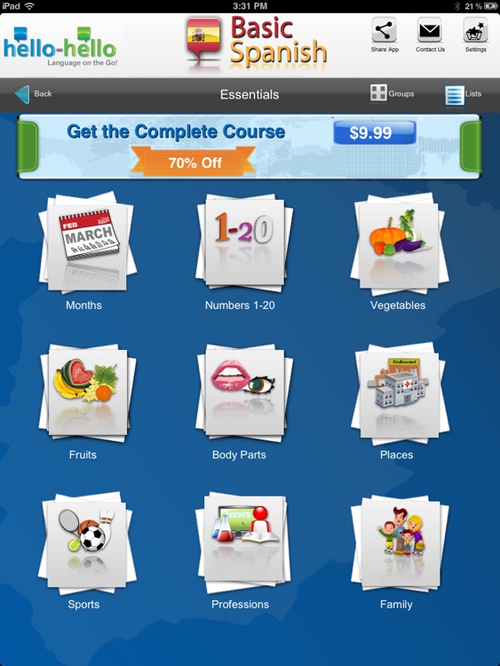 Learn Spanish Vocabulary HH