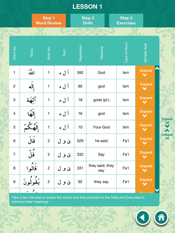 U-Quran Lite : A 3-Step Program Towards Understanding The Arabic Of The Quran