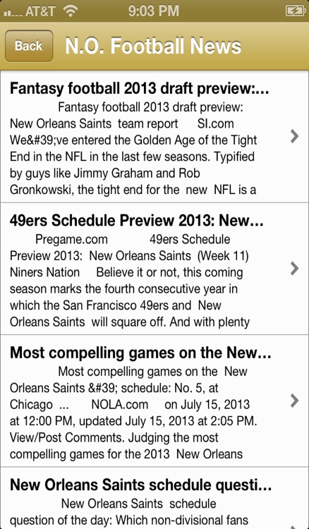 New Orleans Football - a Saints News App
