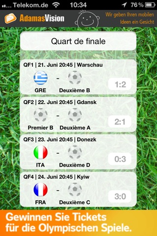 Cup 2012 Planner screenshot 2