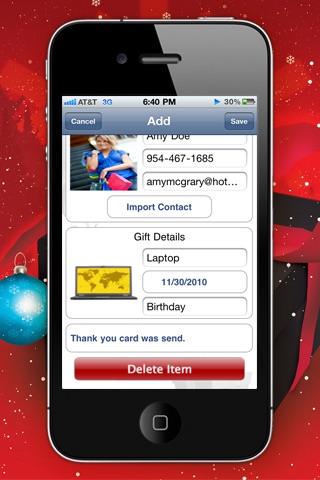 Gift Reminder & Tracking HD Lite screenshot 4