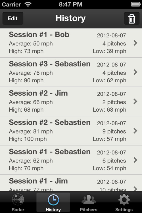 Baseball Pitch Radar Gun