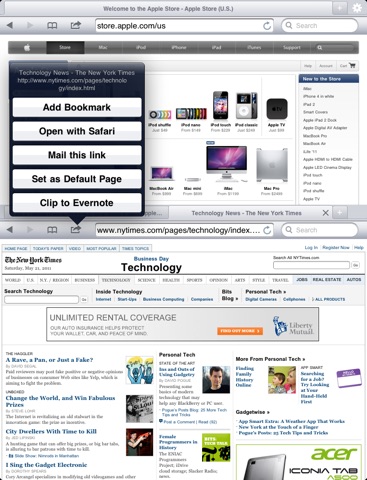 Duet Browser Free - dual window web browser screenshot 3