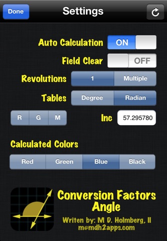 Conversion Factors - Angle screenshot 2