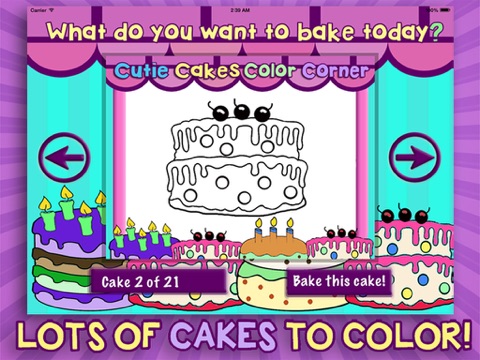 Cutie Cake Color Corner - Free Coloring Book screenshot 2