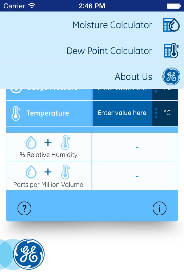 GE Moisture Calculator screenshot 2