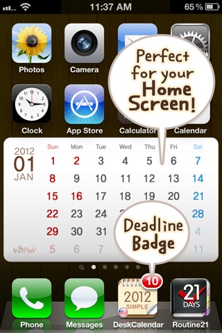 2012 US Calendar : Simple screenshot 2