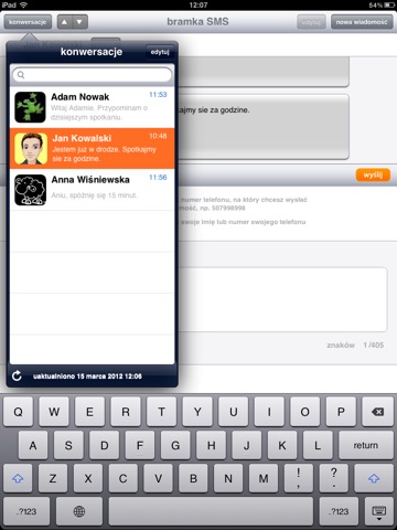 bramka SMS Orange screenshot 2