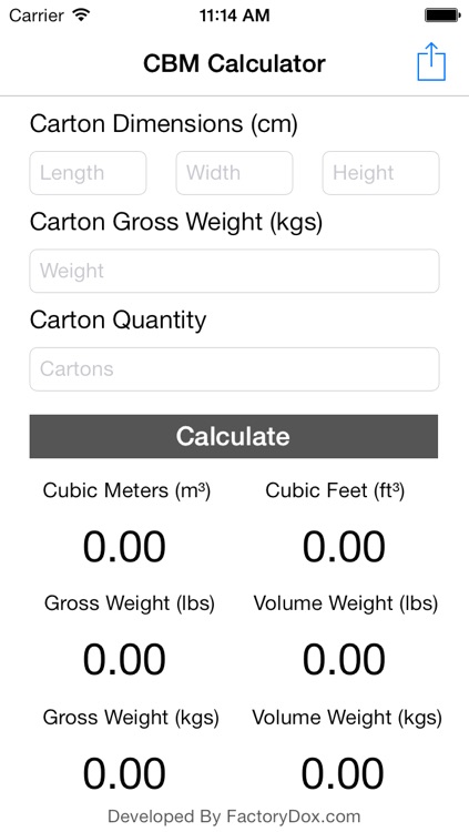 Cbm calculator on sale in cm