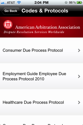 American Arbitration Assoc screenshot 3