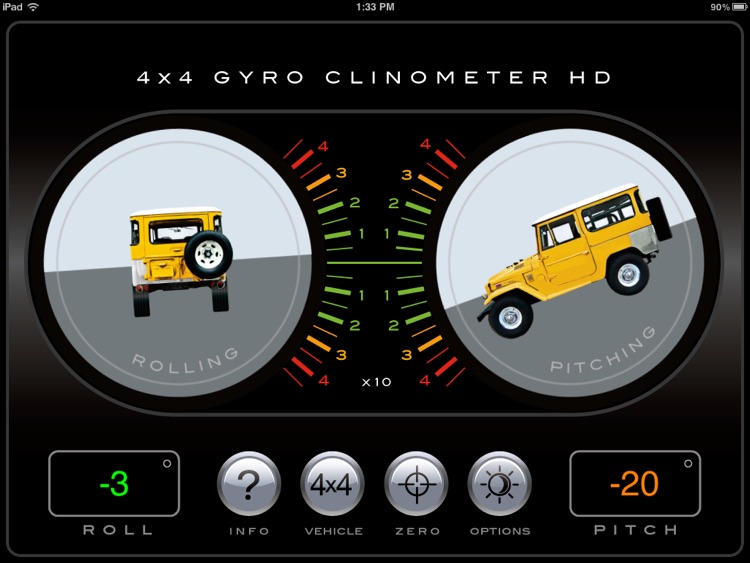 4x4 Gyroscope Clinometer HD screenshot-3