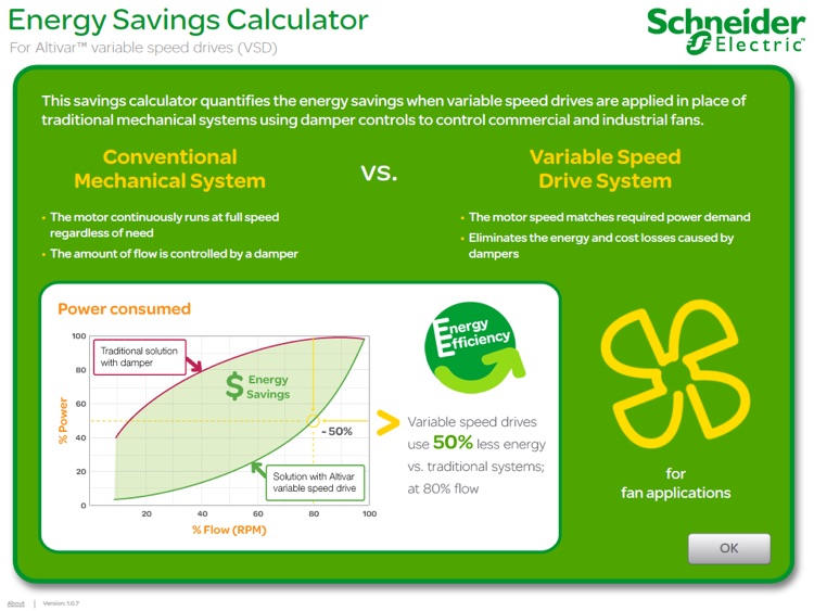 Variable Speed Drive Energy Savings Calculator by Schneider Electric SA