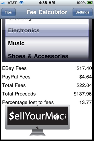 eBay Fees Calculator and Free Tips screenshot-3