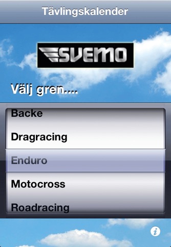 SVEMO Tävlingskalender screenshot 2