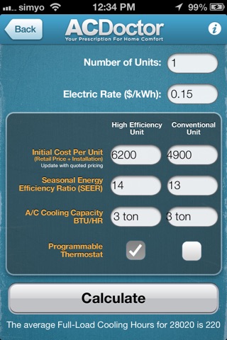 ACDoctor's High Efficiency HVAC Savings Calculator screenshot 4