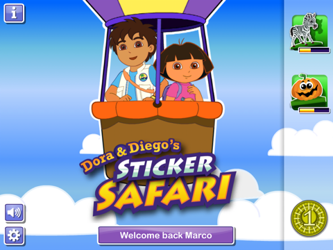 Dora & Diego's Sticker Safari HDのおすすめ画像1