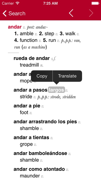 Spanish-English Dictionary from Accio