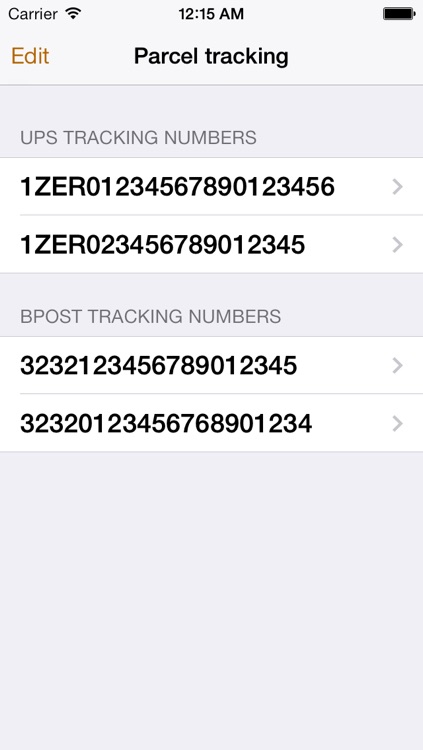 Parcel tracker for UPS and Bpost