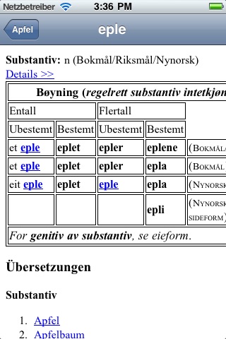 Norwegian-German Translate Dictionary screenshot 3