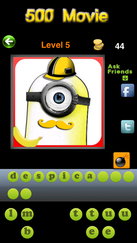 500 Movie : guess the film or what's icon me fun non despicable quiz Cheat tool from microgamerz.com cheat codes