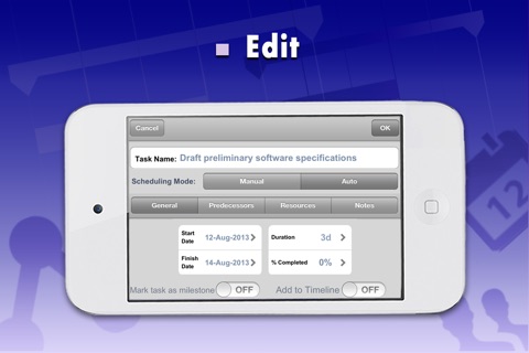 Скриншот из Gantt Pro for iPhone