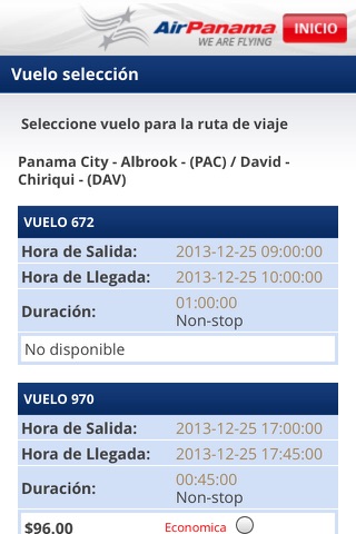 Air Panama Mobile Airline Reservation screenshot 3