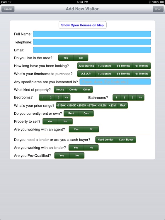 Open House Sign-in Sheet