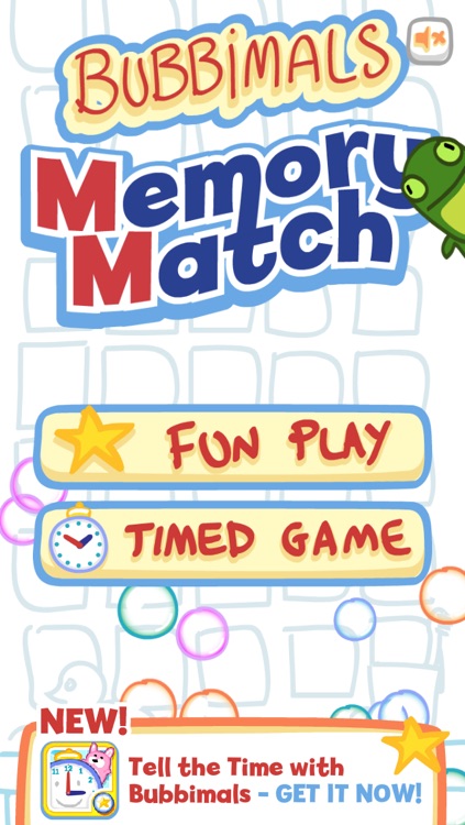 Memory Match with Bubbimals