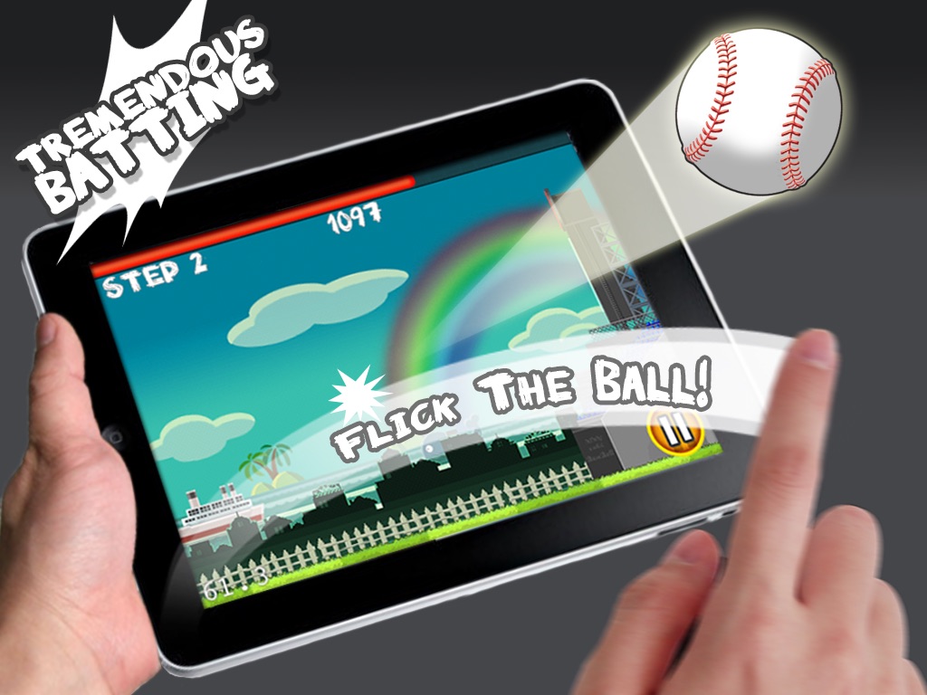 Flick Home Run ! HD - FREE screenshot 2