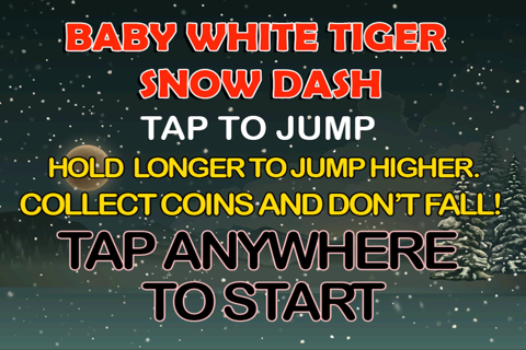 Baby White Tiger Snow Dash screenshot 2