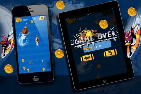 Super Surfer Penguin - Crazy Wave Surfing Dash (Free Game) screenshot 3