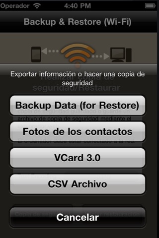 Contacts Air Backup (Backup, Restore, Export) screenshot 3