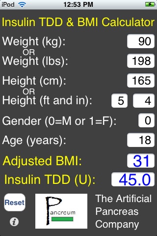 Insulin Tdd And Bmi Calculator By Pancreum