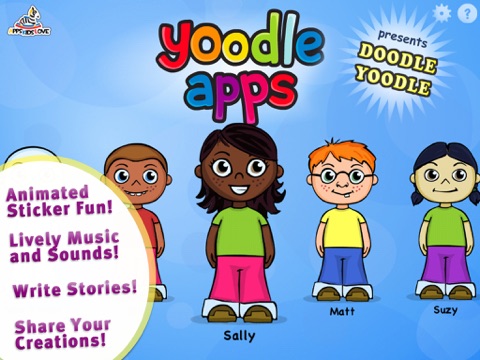 Sticker Doodle Yoodle - Kids Create their own Doodles with a Book of Fun and Silly Stickers screenshot 2