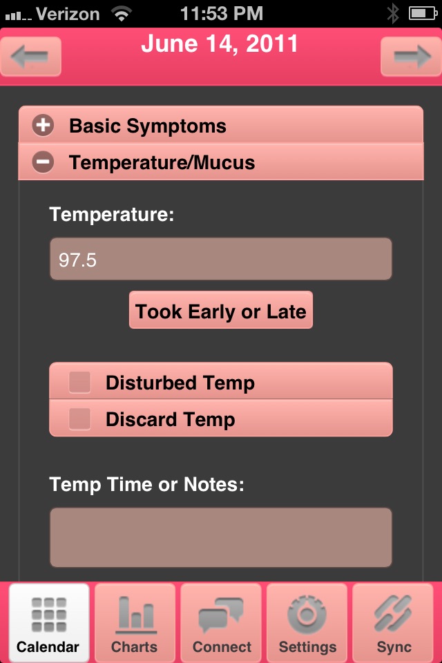 My Fertility Charts screenshot 2