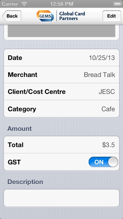 Global Expense Management System (GEMS) screenshot-3