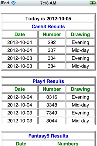 Fl Lottery Results screenshot 2