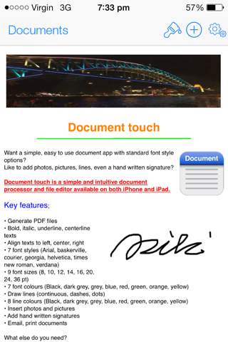 Document touch: Word processor and file editor app screenshot 3
