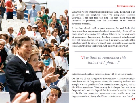 President Reagan PoliApp screenshot 2