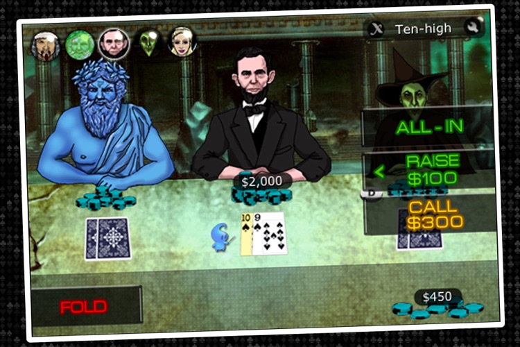 Imagine Poker ~ a Texas Hold'em series against colorful characters from world history!