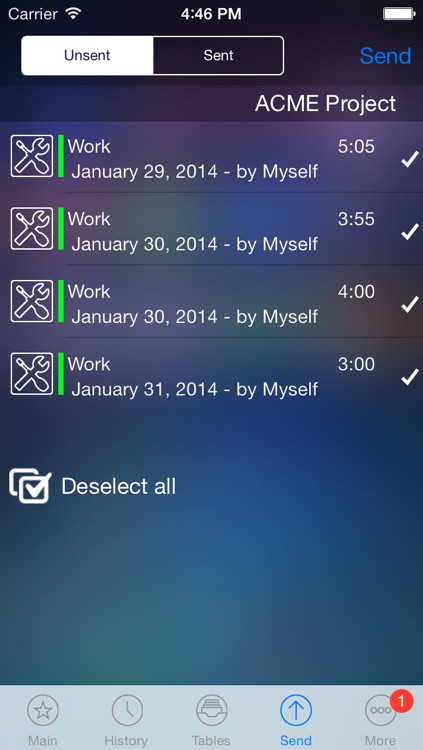 Time tracker - Live time Gold - timesheet screenshot-4