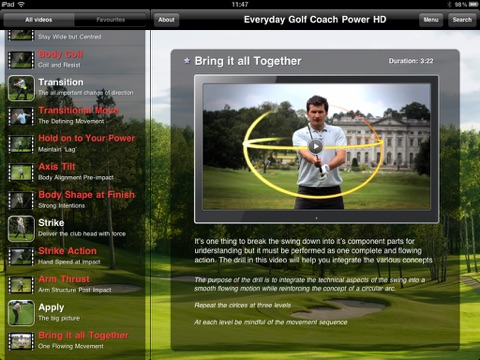 Golf Coach Power for iPad screenshot 2