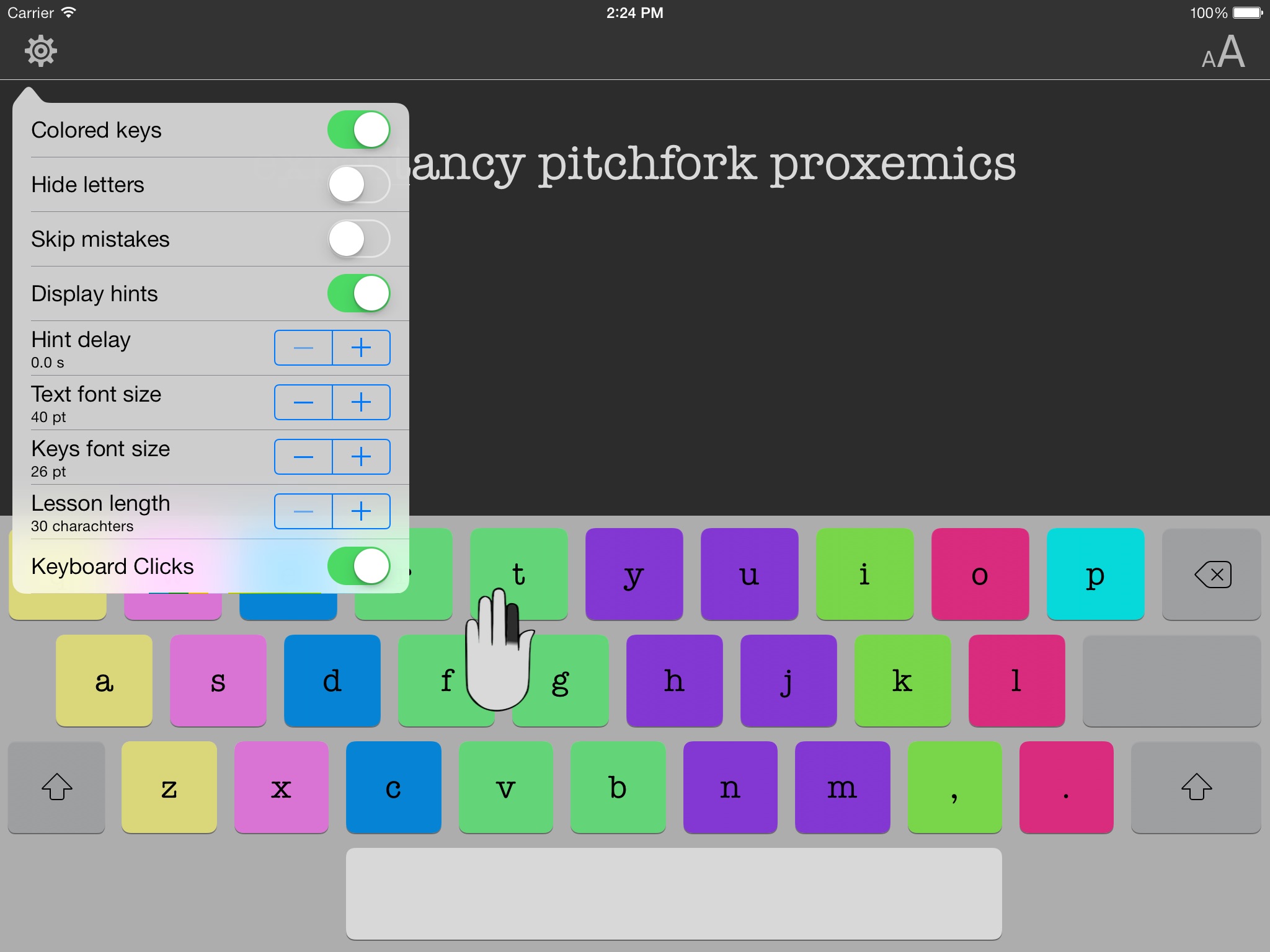 Typing Tutor for iPad screenshot 2