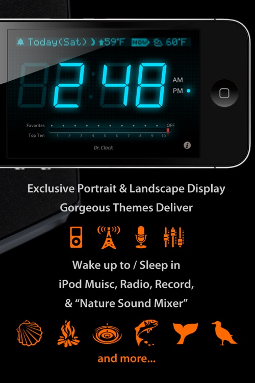 Dr. Clock - Alarm, Radio, Digital/Flip/Quartz & Sleep Timer