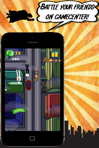 Mr. Awesome and Friends Strike Down - Heroic Endless Adventure of Flying Villain Shoot-ers FREE screenshot 3