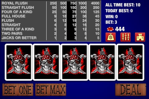 Pirates Poker Casino - Video Poker, Jacks or Better, Free Las Vegas Style Card Games screenshot 4