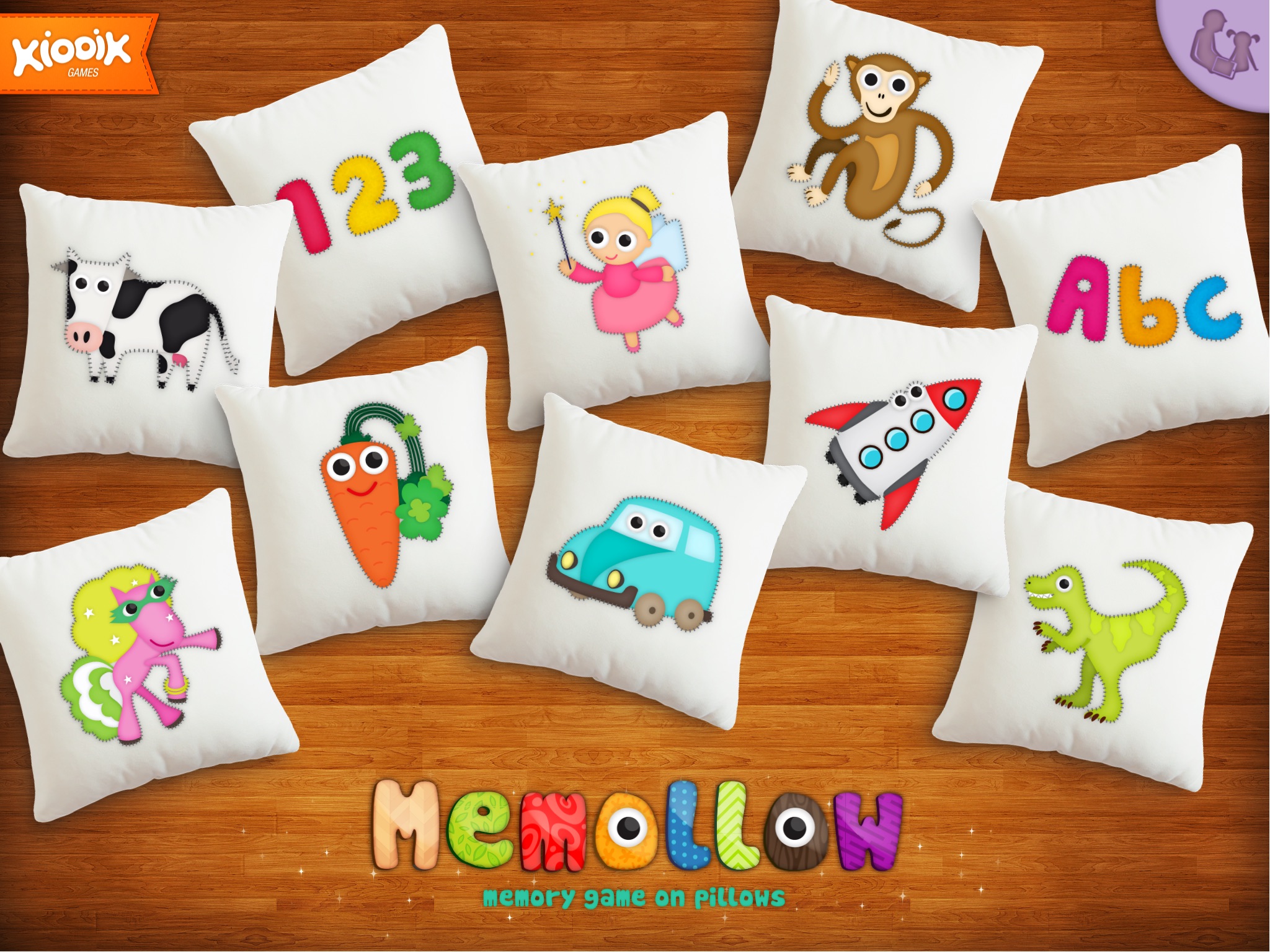 Memollow - Memory Game on Pillows for Kids screenshot 2