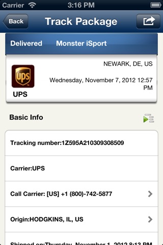 iPackage - Global Package Tracking screenshot 4